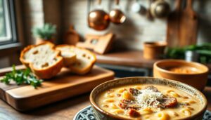 Creamy Parmesan Italian Sausage Ditalini Soup